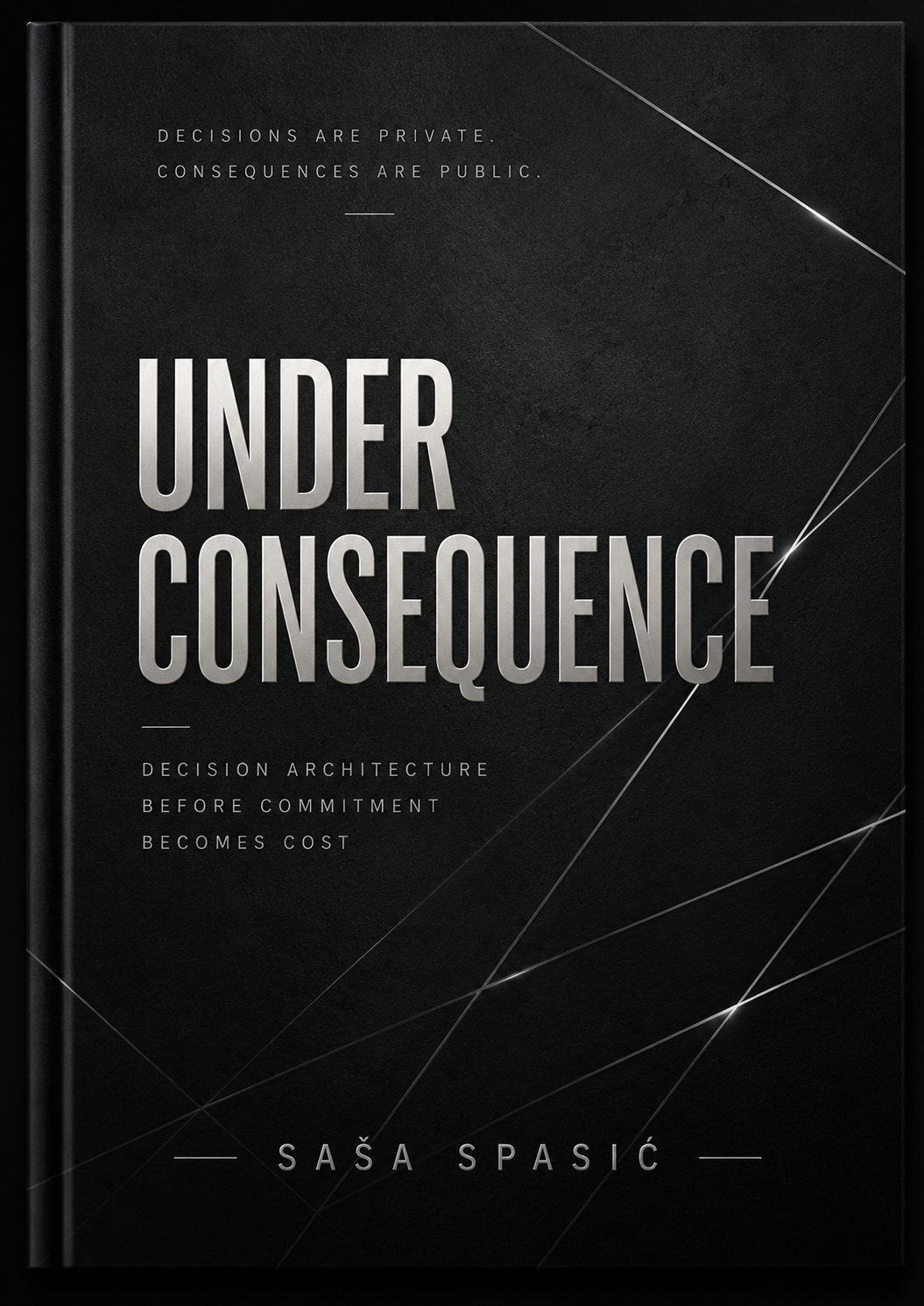 Under Consequence book cover by Saša Spasić