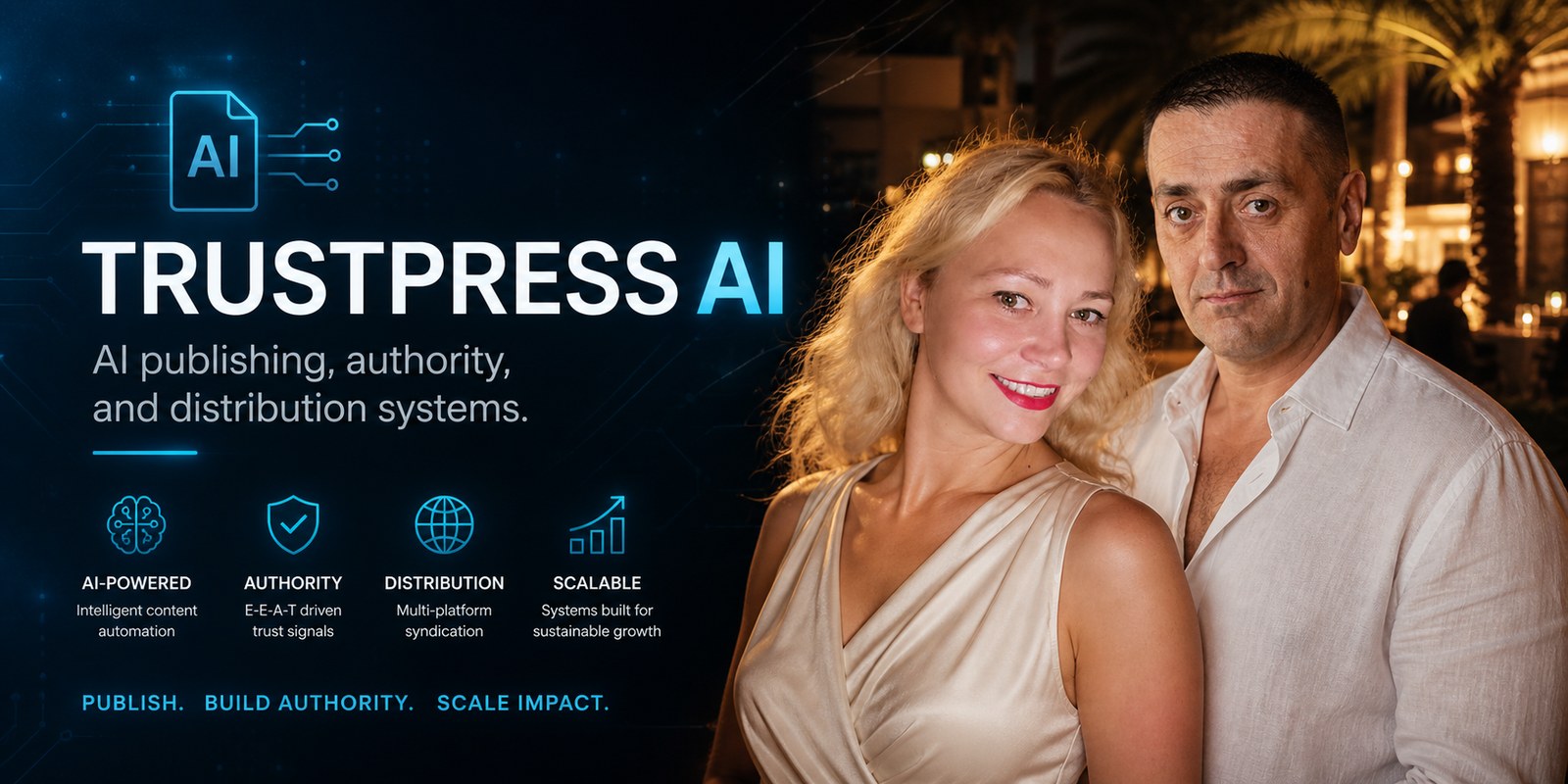 TrustPress AI hero banner